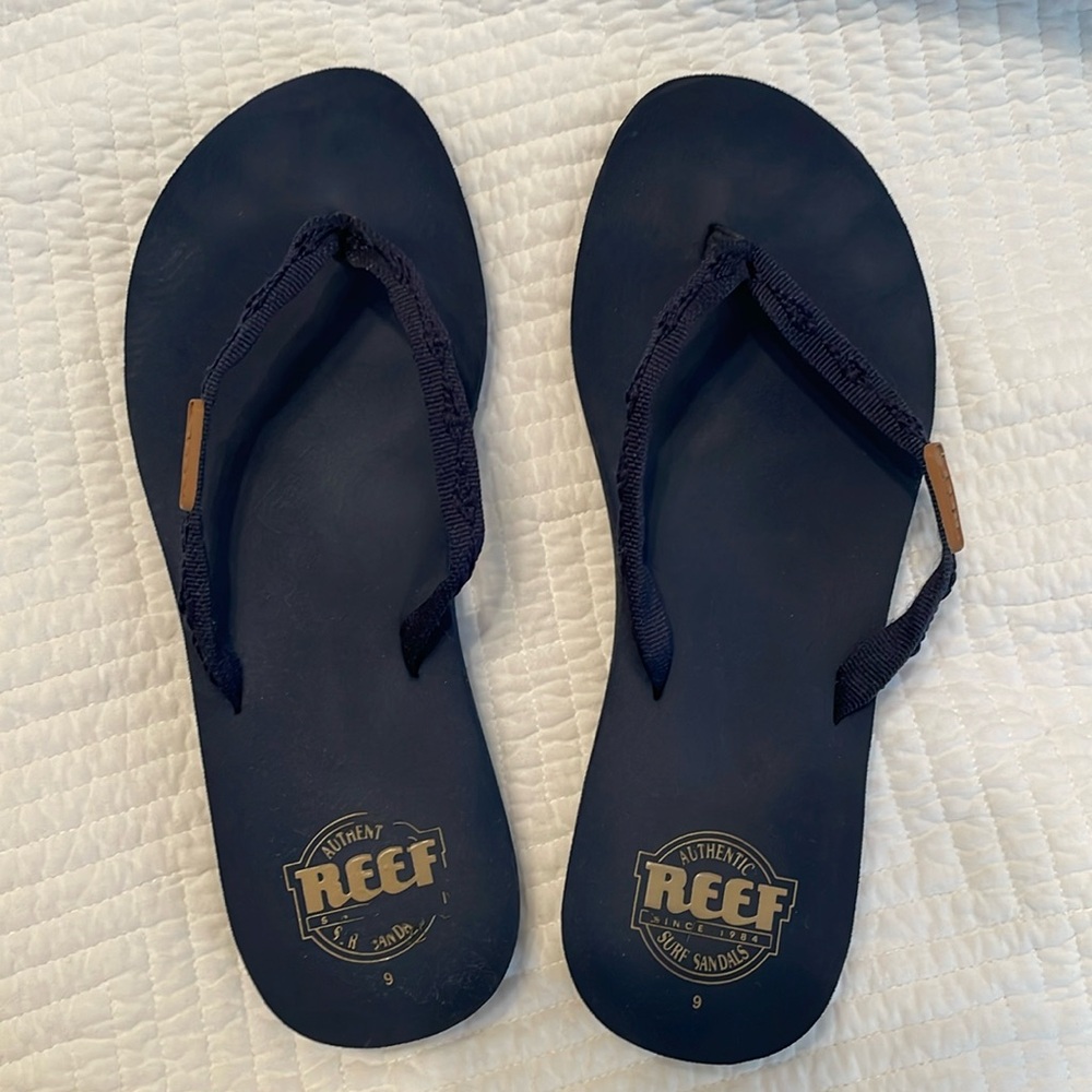 Navy Blue Reef Flip Flops size 9